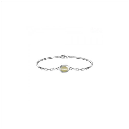 Quartz Cats Eye Gemstone Bracelet - Green Oval, 1 Gram | PMKK GEMS, Customizable Carat Weight, Ideal for Rings/Pendants