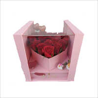 Heart Shape Flower Box - Paper Material, Pink Color | Perfect Gift For Valentine's, Anniversaries, And Corporate Events