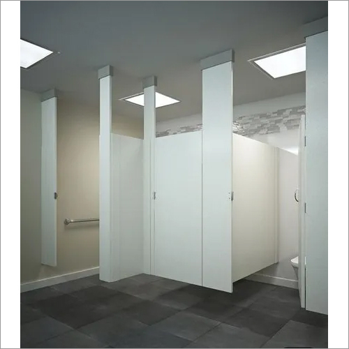 Ceiling Hung Wood Toilet Cubicle