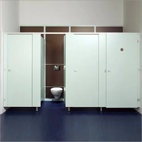 PVC White Office Toilet Cubicle