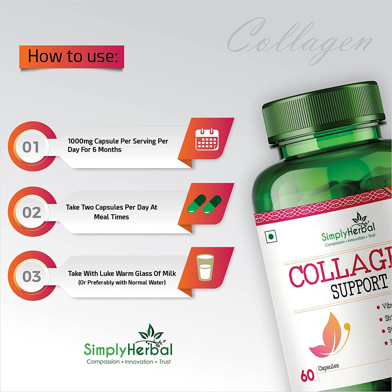 Simply Herbal Collagen Supplement Capsules