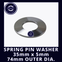 Spring Pin Washer - Steel, 74mm Outer Diameter, 35mm Inner Diameter, 5mm Thickness, Silver Finish | Secures Spring Pins, Iso 9001 Compliant