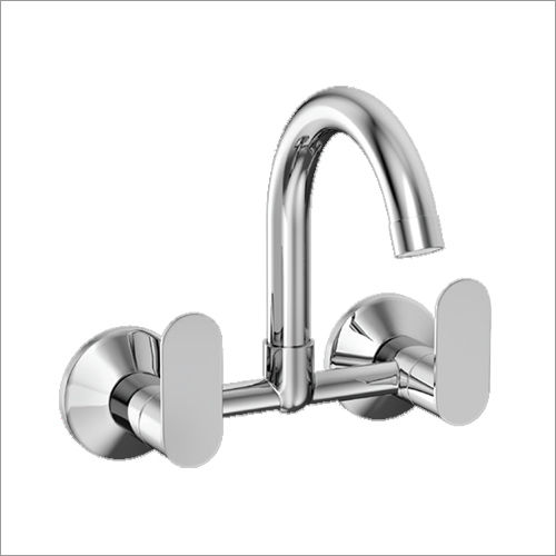 Silver Cp Sink Mixer With Regular Swivel Spout