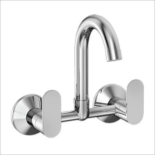 Silver Cp Sink Mixer With Extended Swivel Spout