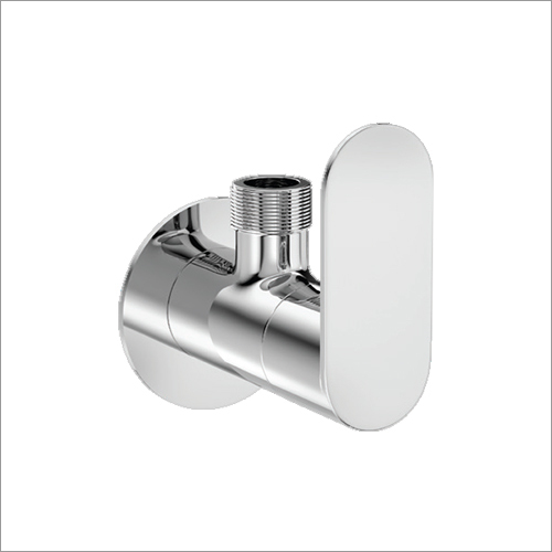 CP Angle Cock - Brass Material, Easy Installation for Modern Homes, Glassy Chromium Finish, Silver Color | Rugged Build for Longevity
