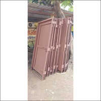 Pressed Steel Door Frames With Shutter - Steel Material, Entry Doors, Red Oxide Color | Inward/outward Open Style, Left Lock Handle, Powder Coated Finish