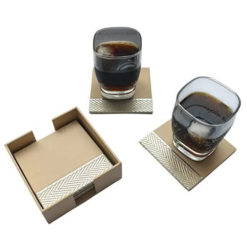Leather Coasters study set