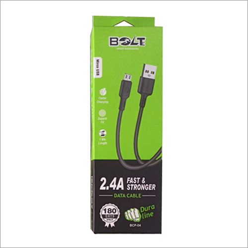 Bolt 2.4A Fast Stronger Data Cable Body Material: Plastic