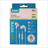 Bass Pro Stereo Earphones - Plastic Body, Variegated Sizes, White Color | Ergonomic Design, Clear Voice Quality, Customization Options Available