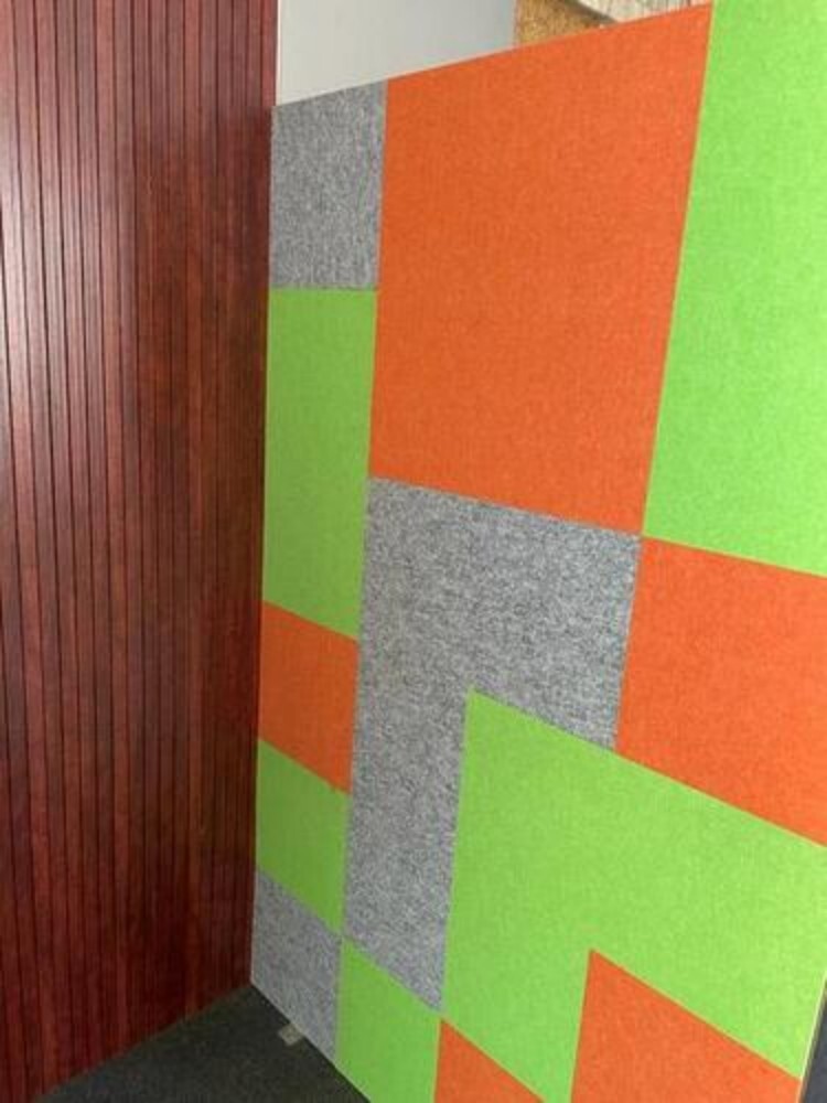 Acoustic Partition - Polyester Fiber, Variable Dimensions, Orange Color, 25 mm Thickness | Room Dividers & Sound Absorption for Homes, Hotels, Offices