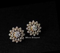 Yellow Gold Natural Diamond Nakshatra Earrings