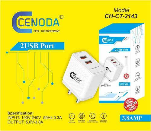 3.8A Dual Usb Port Fast Charger