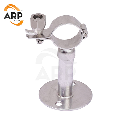 Sliver Ss Pipe Clamp With Wall Mount Bes Plate