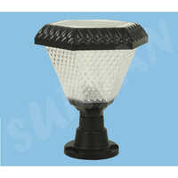 Led Solar Gate Light Kettle - Metal And Plastic, Elegant White Glass Diffuser, Solar Powered Outdoor Lighting, Energy Efficient High Illumination