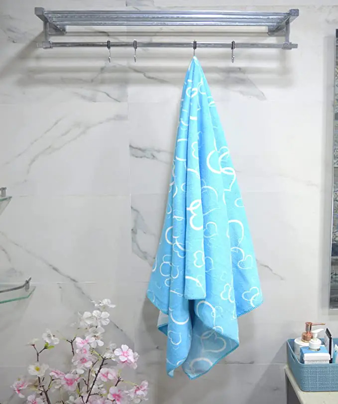 Mustard Blue Bath Towel