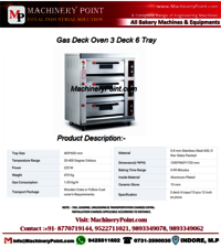 1 Deck 1 Tray Gas Oven