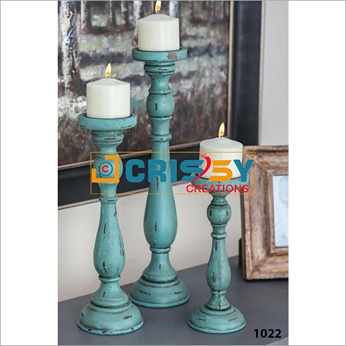 Painting Decorative Wooden Candle Holder