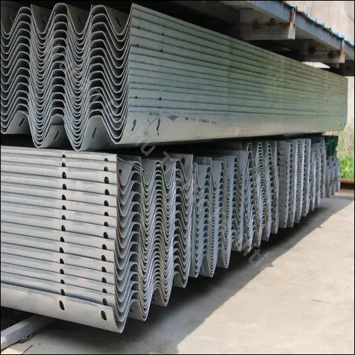 Grey Metal Crash Barrier