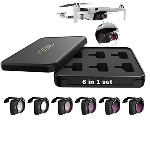 Mini Camera Filters For DJI Mini 2 Camera Lens Filter for DJI Mavic MINI 1/2/SE Drone Filters 6 in 1 Set UV CPL ND 4/8/16/32 Dji Mavic Mini Accessories(6 in 1 Set)