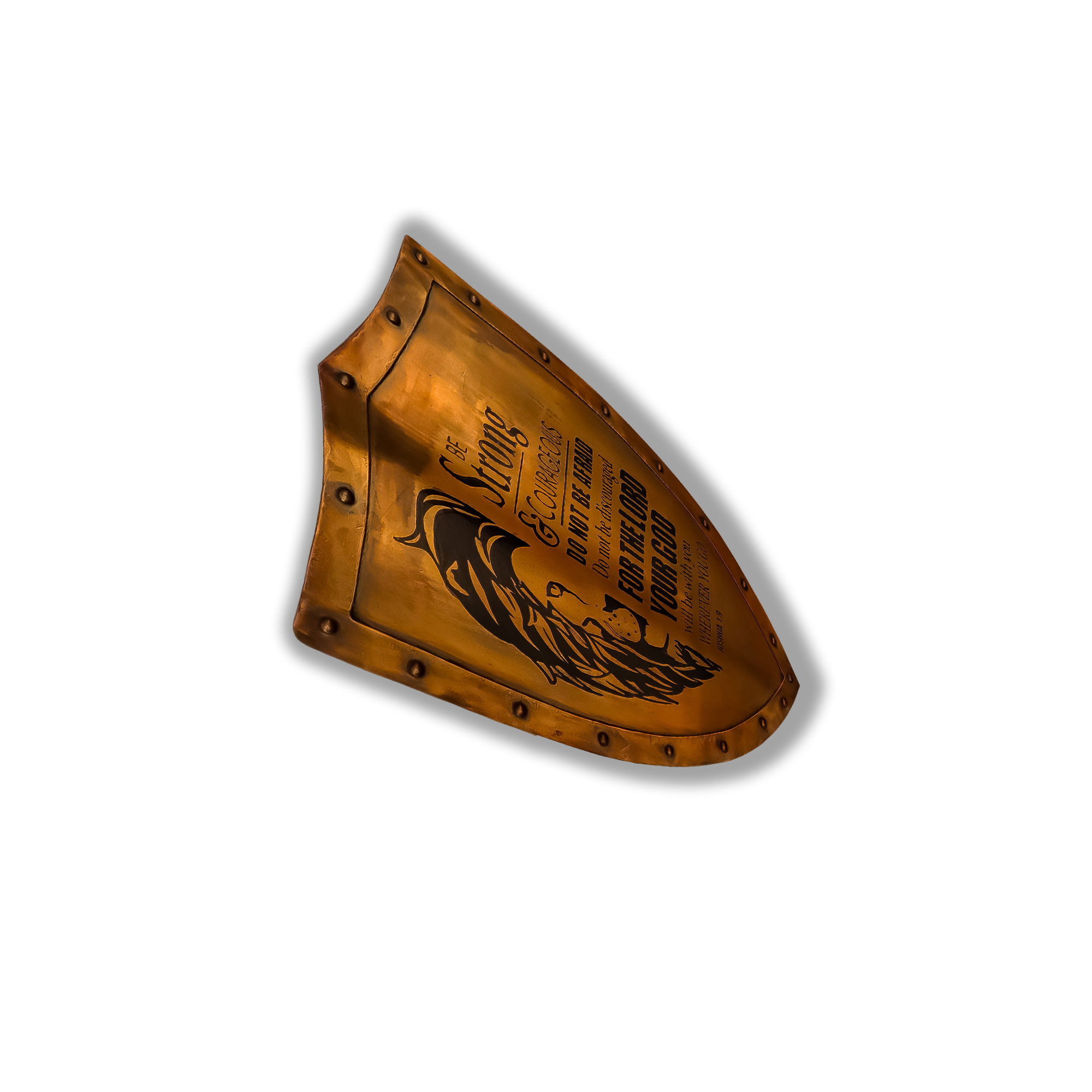 Mini Medieval Heavy lion Shield (10in X 16in) Battle-Ready Shield Templar Battle Armor Shield Replica Wall Decor Gift