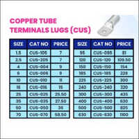 Copper Tube Terminals Heavy Duty