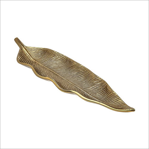 Brass Snow Gold Leaf Platter