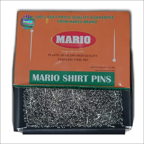 Mario Silver Head Shirt Pins