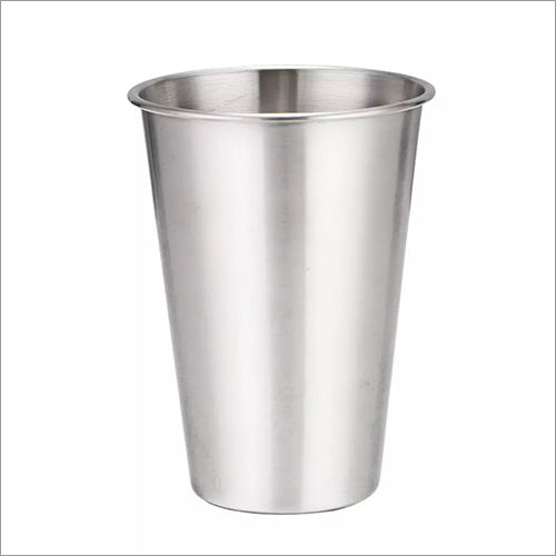 Silver Stainless Steel Water Glass