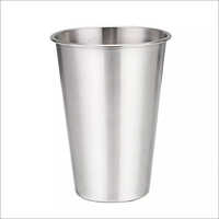 Silver Stainless Steel Water Glass