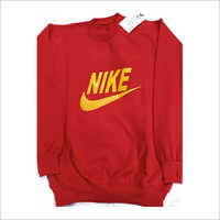 Mens Full Sleeves Winter Sweater - Woolen Cotton Blend, Red Printed Pattern | Lightweight, Washable, Perfect For Denim And Joggers