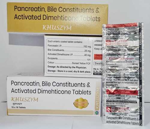 Pancreatin Bile Constituents Activated Dimethicone