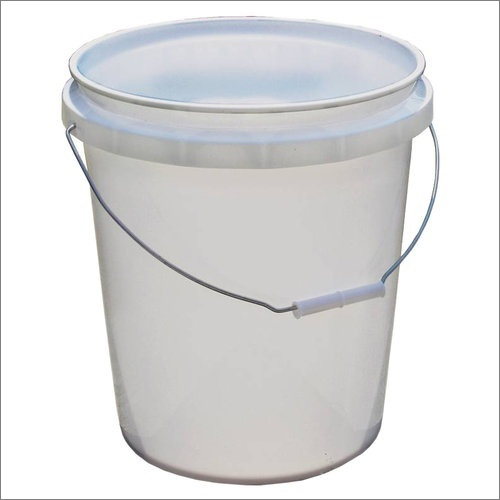 White Plain Plastic Pail Bucket Hardness: Rigid