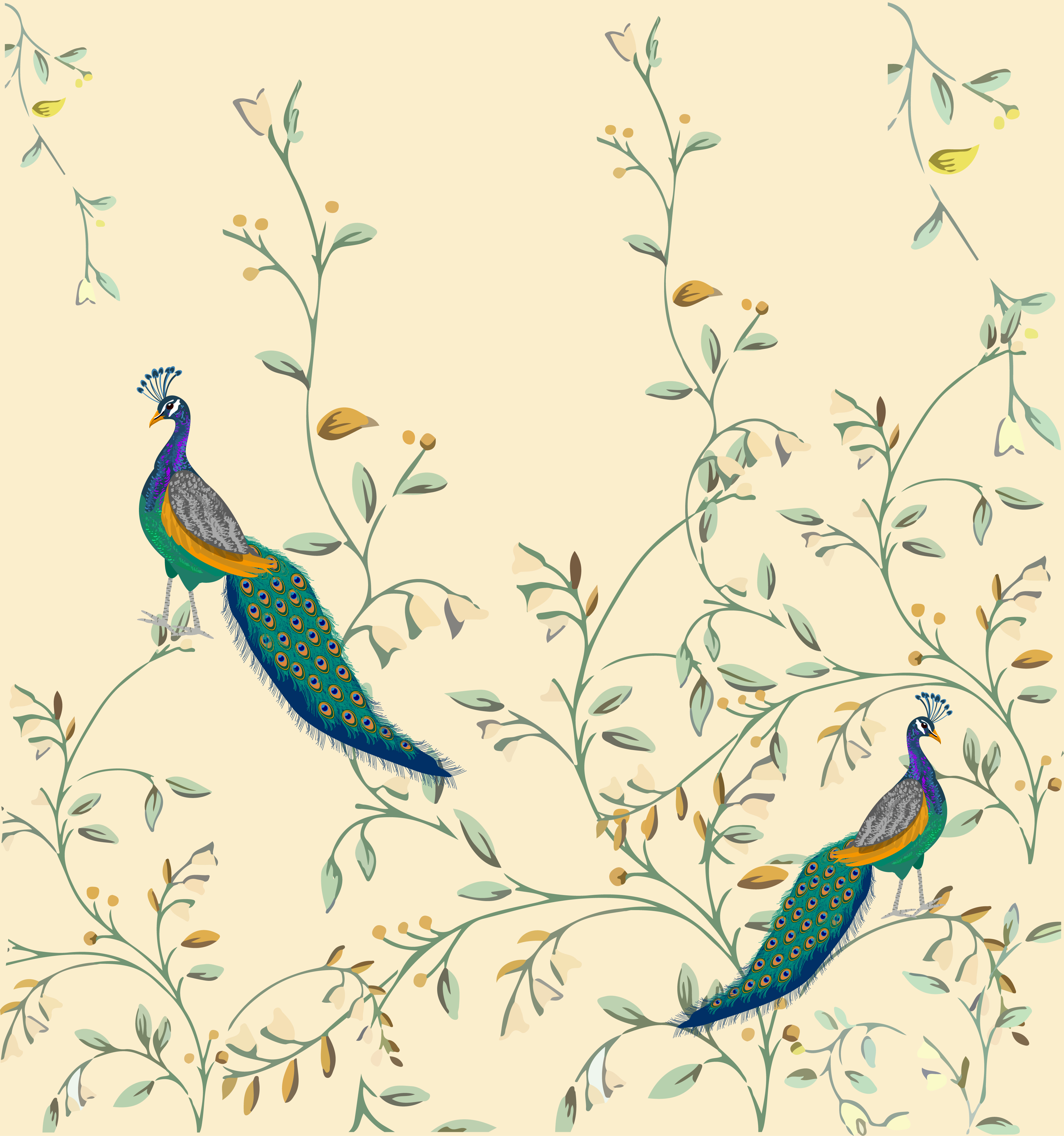 Customized Story and Floral Wallpaper