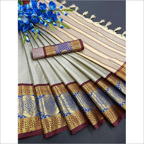 Designer Pure Mercerised Silk Sarees