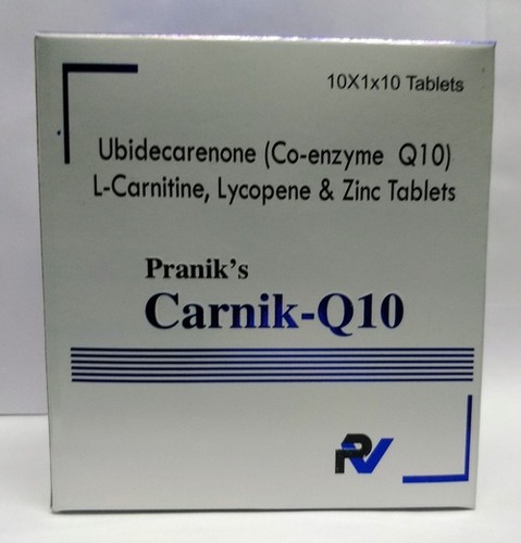 Ubidecarenone (Co-Enzyme Q10) L- Carnitine,Lycopene & Zinc Tablet - Drug Type: Health Supplements