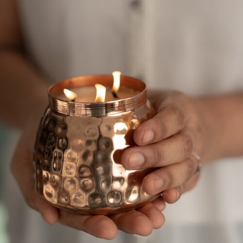 Polishing Mild Steel Decorative Candle Jar