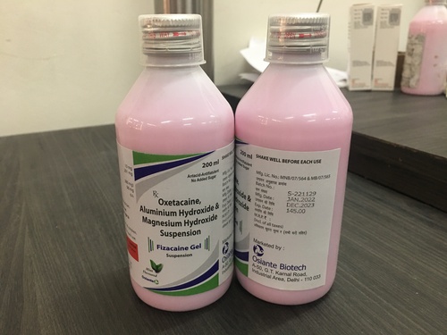 Oxetacaine 10mg and Aluminium Hydroxide 0.291gm and  Magnesium Hydroxide 98mg per 5ml
