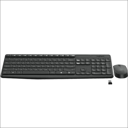 Black 30X25X15Cm Logitech Wireless Keyboard And Mouse