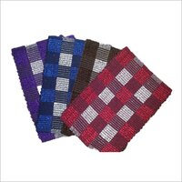 Carpet Door Mats - Soft Cotton Fabric, Square Shape, Multicolor Check Pattern | Water & Dirt Absorbent Design For Home Entryways