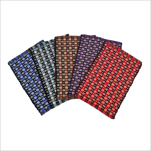 Cotton Door Mat - Cotton Fabric, Rectangular Shape, Multicolor Check Pattern | Absorbent, Anti-Skid, Perfect for Doors and Floors
