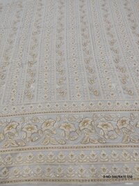lucknowi chikan embroidered fabric