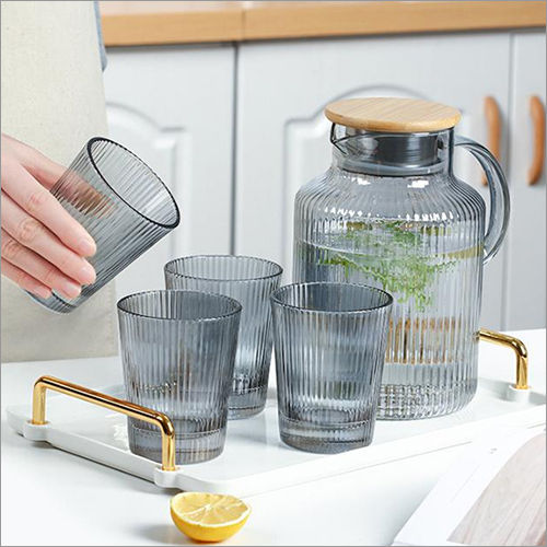 Water Jug Container Set With Glass