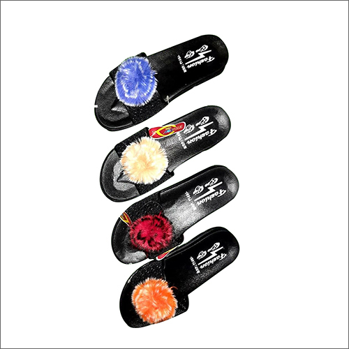 Ladies Modern Slippers - PU Upper Material, Customized Size, Available in Various Colors | Durable Rubber for Comfort and Style