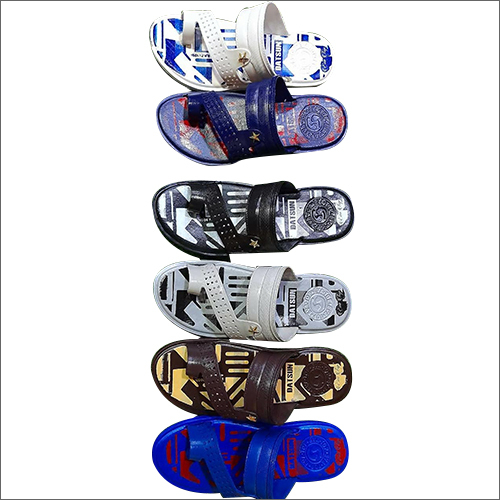 Mens Printed Slippers - PU Upper, Customized Size, Rubber Material | Available in Various Colors, Stylish and Comfortable Design