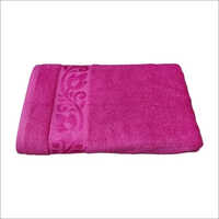 Pink Bath Towel - Cotton, Rectangle, 250 Gsm | Soft, Breathable, Super Absorbent, Fade Resistant, Ideal For Home, Beach, Hotel, Travel