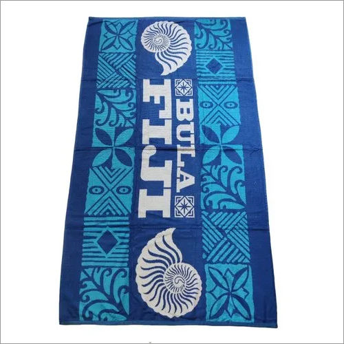 Blue Printed Bath Towel Age Group: Children