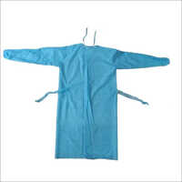 Blue Disposable Surgical Gowns - Plastic Medium Size Blue Color | Full Sleeves Cuffed Design Ideal for Hospitals Laboratories and Clinics