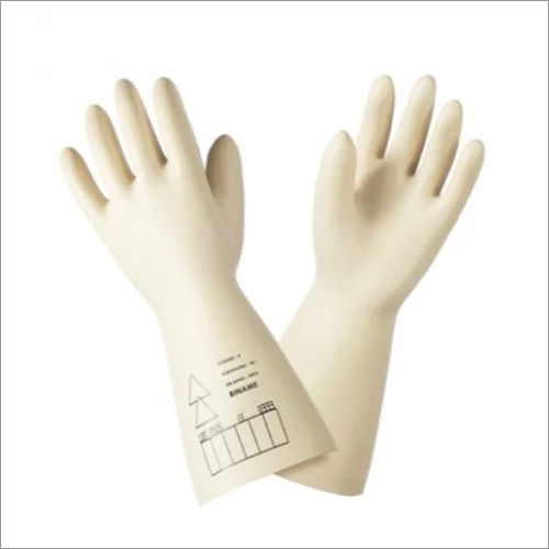 White Rubber Hand Gloves