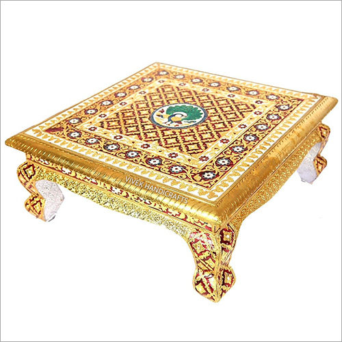 Handicraft Square Persian Style Peacock Table