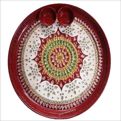 Meenakari Crafted Decorative Pooja Thali